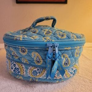 Vera Bradley round travel cosmetic bag